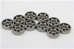 10 Flanged Bearing Open Stainless Steel 1/8 x 5/16 x 7/64 inch Bearing
