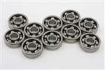 10 Open Bearing R4A 1/4 x 3/4 x 7/32 inch Miniature Ball Bearings