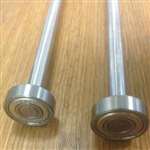 2 pieces of 28mm Inch Bearing with 10mm diameter integrated 123mm Axle