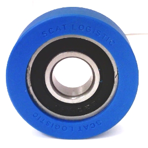20X50X12mm Polyurethane Rubber roller wheel Bearing  Sealed Miniature with tire