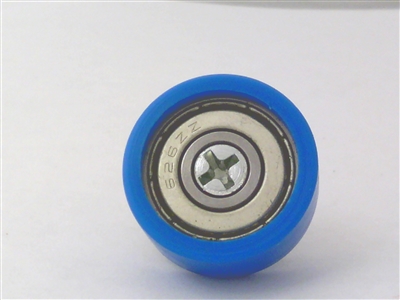 Flat Nylon Ball Bearing with 22mm Blue Plastic Tire for sliding doors and windows