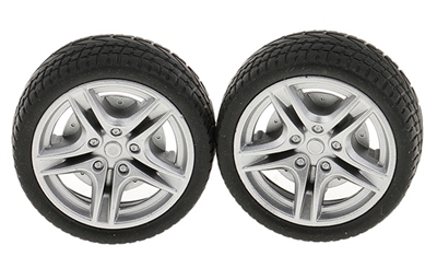 35mm Rubber Wheel Tires  for Toy Cars-Pack of 2 42Q