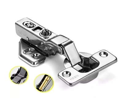 1 3/8" Inch Stainless Steel half overlay Smooth Hydraulic Hinge