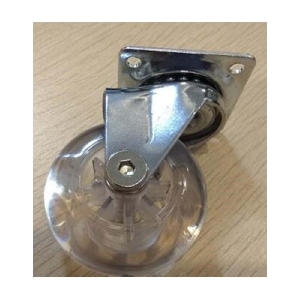 2"Inch Heavy Duty Clear Swivel Caster Wheel with 220 lbs Load Rating