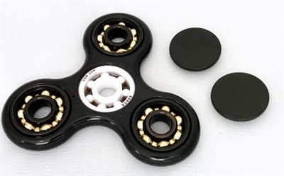 Fidget Hand Spinner Toy : Center full Ceramic ZrO2 Bearing : 3 outer Bronze Bearings 42Q