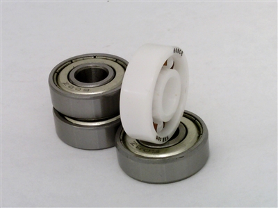 Tri Fidget Spinner Bearing Kit : Full Ceramic ZrO2 Center Bearing and 3 Outer Shielded Bearings