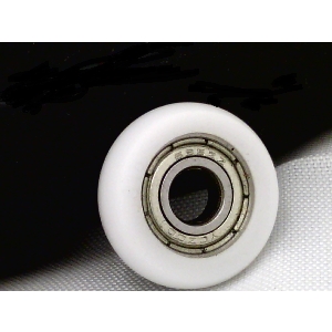 5mm Bore Bearing with 18mm White Plastic Tire 5x18x6mm