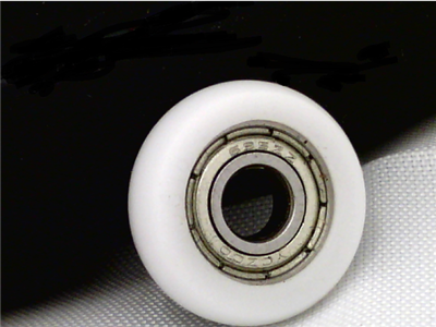 5mm Bore Bearing with 24mm White Plastic Tire 5x24x7mm