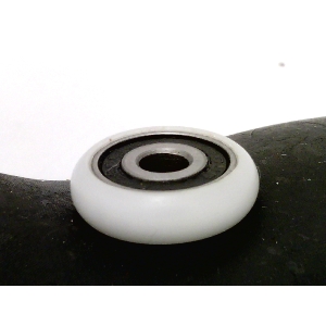 5mm Bore Bearing with 25mm White Plastic Tire 5x25x6mm