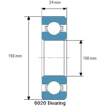 6020 Bearing Drawing