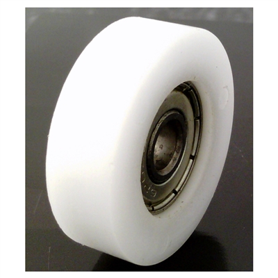 6mm Bore Bearing with 34mm White Plastic Tire 8x34x9mm