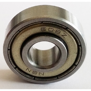 8x22x9ZZ Shielded Miniature Bearing extended 1mm from each side