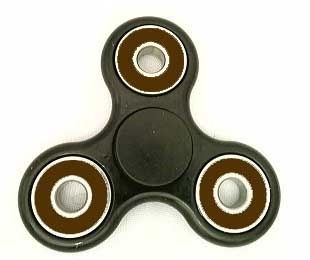 Fidget Hand Spinner Toy with Center Ceramic Bearing, 3 outer Brown Bearings