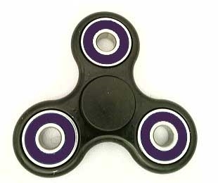 Fidget Hand Spinner Toy with Center Ceramic Bearing, 3 outer Purple Bearings