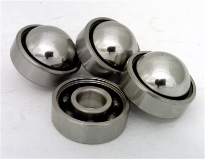 Tri Fidget Spinner Bearing Kit : C3 Si3N4 Center Bearing and 3 Outer Counterweight Bearings