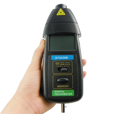 2 Way Digital Tachometer Contact/Photo Laser Non Contact Tachometer