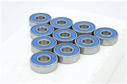 R166-2RS 3/16"x3/8"x1/8" inch Sealed Miniature Bearings Pack of 10