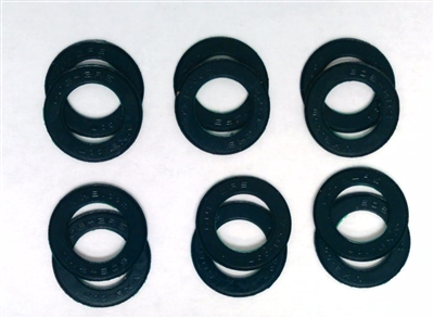 A Pack of 12 Black seals for 608 Bearings