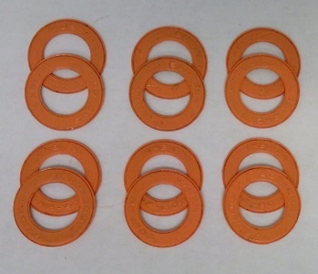 A Pack of 12 Orange seals for 608 Bearings