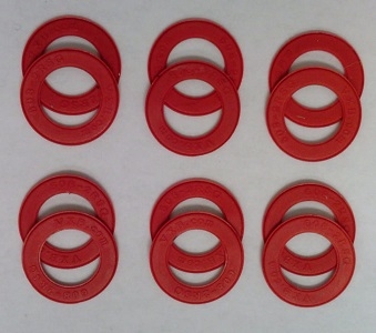 A Pack of 12 Red seals for 608 Bearings