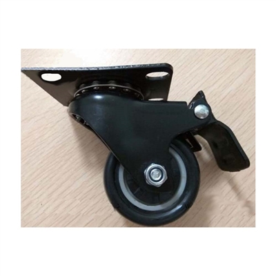 2"Inch Heavy Duty Black Swivel Caster Wheel with Brakes and 220 lbs Load Rating-Pack of 10