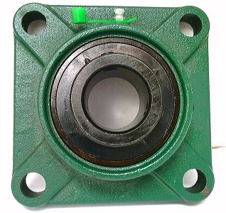 5/8" Bearing UCF202-10  Black Oxide Plated Insert + Square Flanged Cast Housing Mounted Bearing