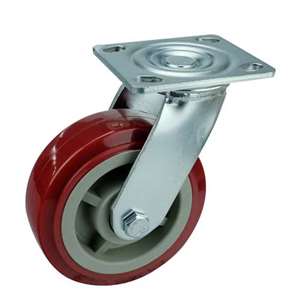 VXB Brand 8 Inch Caster Wheel 661 pounds Fixed Polyurethane Top Plate Load Capacity=661 lb Mounting Type= Top Plate Mounting= Fixed 