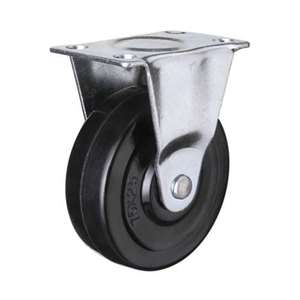 40mm Rubber Caster Wheel 44 lbs Fixed Top Plate