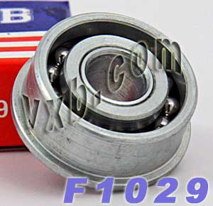 F1029 Unground Flanged 1/4 bore:Full Complement:vxb:Ball Bearing