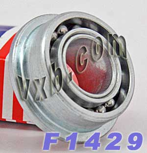 F1429 Unground Flanged 1/4 bore:Full Complement:vxb:Ball Bearing