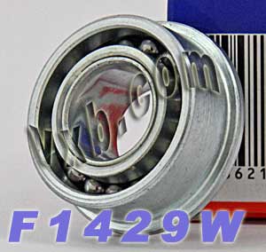 F1429W Unground Flanged 1/4 bore:Full Complement:vxb:Ball Bearing