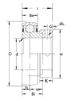 FH204-12G Insert Bearing:Eccentic Locking Collar:3/4 inner diameter: Ball Bearing