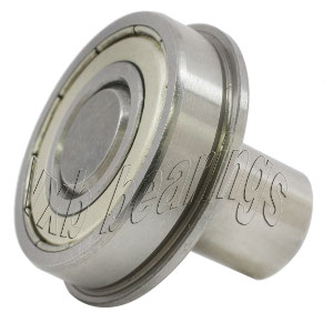 1/8" Inch Flanged Ball Bearing with integrated Axle:1/8"x1/4"x3/8":VXB Ball Bearing