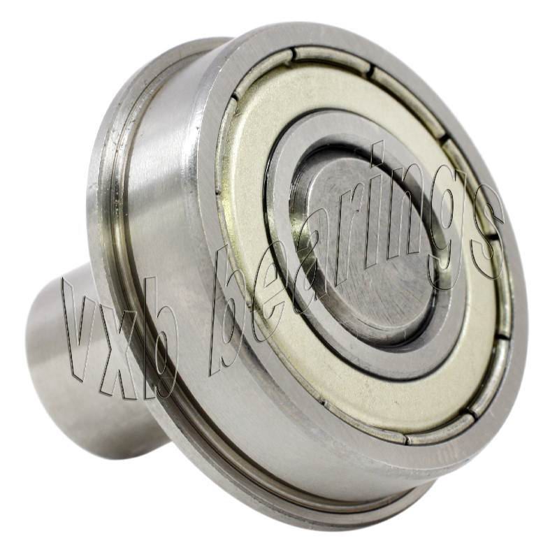 1/8" Inch Flanged Ball Bearing with integrated Axle:1/8"x3/8"x1/2":VXB Ball Bearing