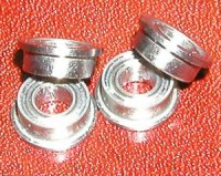4 Flanged Bearing SLOT CAR 1/8"x1/4" Ceramic:Shielded:vxb:Ball Bearings