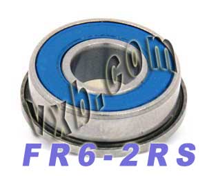 FR6-2RS Flanged Bearing 3/8" x 7/8" x 9/32" :Sealed:vxb:Ball Bearing