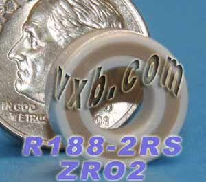 Full Ceramic Sealed Bearing 1/4"x1/2"x3/16" ZrO2:vxb:Ball Bearing