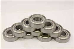 4x8x3 Stainless Steel Shielded ABEC-3 Miniature Bearings Pack of 10
