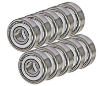 5x11x4 Stainless Steel Shielded Miniature Bearing Pack of 10