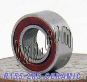 Bearing R155-2RS 5/32"x5/16"x1/8" Ceramic:Sealed:vxb:Ball Bearings