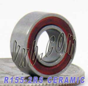Bearing R155-2RS 5/32"x5/16"x1/8" Ceramic:Sealed:vxb:Ball Bearings