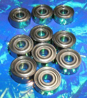10 Shielded Bearings R168ZZ 1/4"x3/8"x1/8" :vxb:Ball Bearings