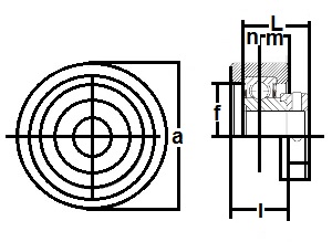 RCSM-17L Rubber Cartridge: 1 1/16 Inch inner diameter: Ball Bearing