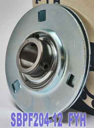 3/4 Stamped steel plate round three-bolt flange type Bearing SBPF204-12:vxb:Ball Bearing