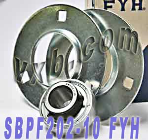 5/8 Stamped steel plate round three-bolt flange type Bearing SBPF202-10:vxb:Ball Bearing