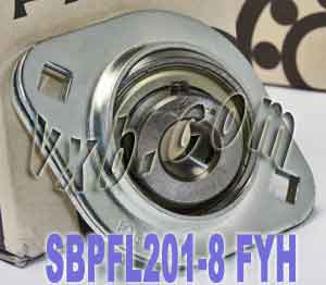 1/2 Stamped steel plate oval two bolt Flanged Bearing SBPFL201-8:vxb:Ball Bearing