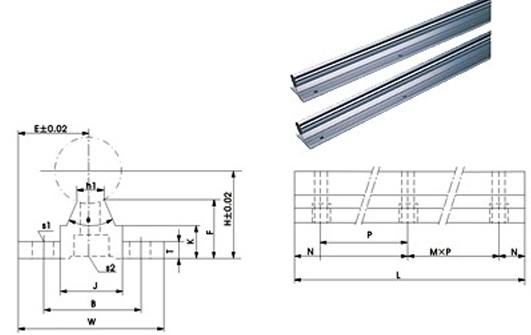 CNC 12mm Linear Guideway System 44" Long Rail:vxb:Ball Bearings