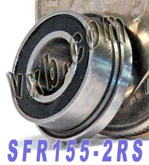SFR155-2RS Flanged Bearing 5/32"x5/16"x1/8":Stainless:Sealed:vxb:Ball Bearing