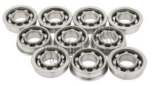 10 Flanged SLOT CAR Axle Bearing 1/8"x1/4"x7/64" Stainless:Open:vxb:Ball Bearings