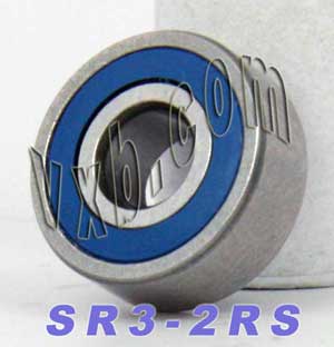 Bearing SR3-2RS 3/16"x1/2"x.196" Stainless:Sealed:vxb:Ball Bearings